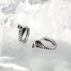 Black CZ Cobra Stainless Steel Earrings - Black CZ Cobra Stainless Steel Earrings - Single by CRUXJEWELRY