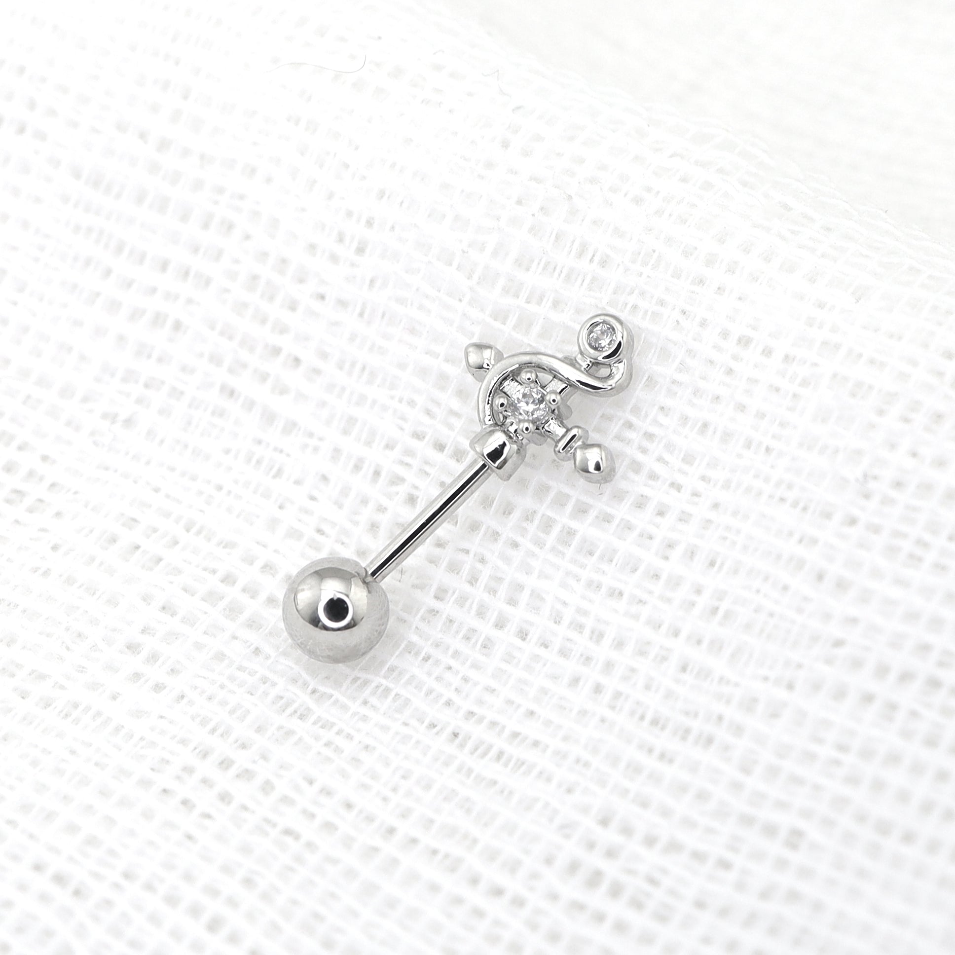 Magic Wand CZ Cross Helix Studs - Magic Wand CZ Cross Helix Studs - Single by CRUXJEWELRY