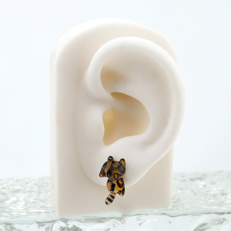 Paws & Purrs - Lazy Ginger & Spotted Tabby Cat Flat Back Studs - Paws & Purrs - Lazy Ginger & Spotted Tabby Cat Flat Back Studs - Bengal cat / Single / 6mm by CRUXJEWELRY