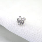 20G Thin Bow Floral Halo Ear Studs - 20G Thin Bow Floral Halo Ear Studs - Single by CRUXJEWELRY