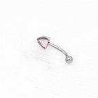 Paws & Purrs - Kawaii Kitty Ear Stainless Steel EyeBrow Studs - Paws & Purrs - Kawaii Kitty Ear Stainless Steel EyeBrow Studs - Single / 8mm by CRUXJEWELRY