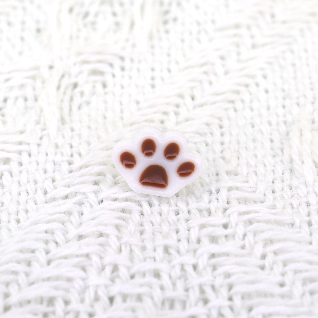 Paws & Purrs - Siamese Kitten & Fish 3D Earrings - Paws & Purrs - Siamese Kitten & Fish 3D Earrings - Paw / 6mm by CRUXJEWELRY