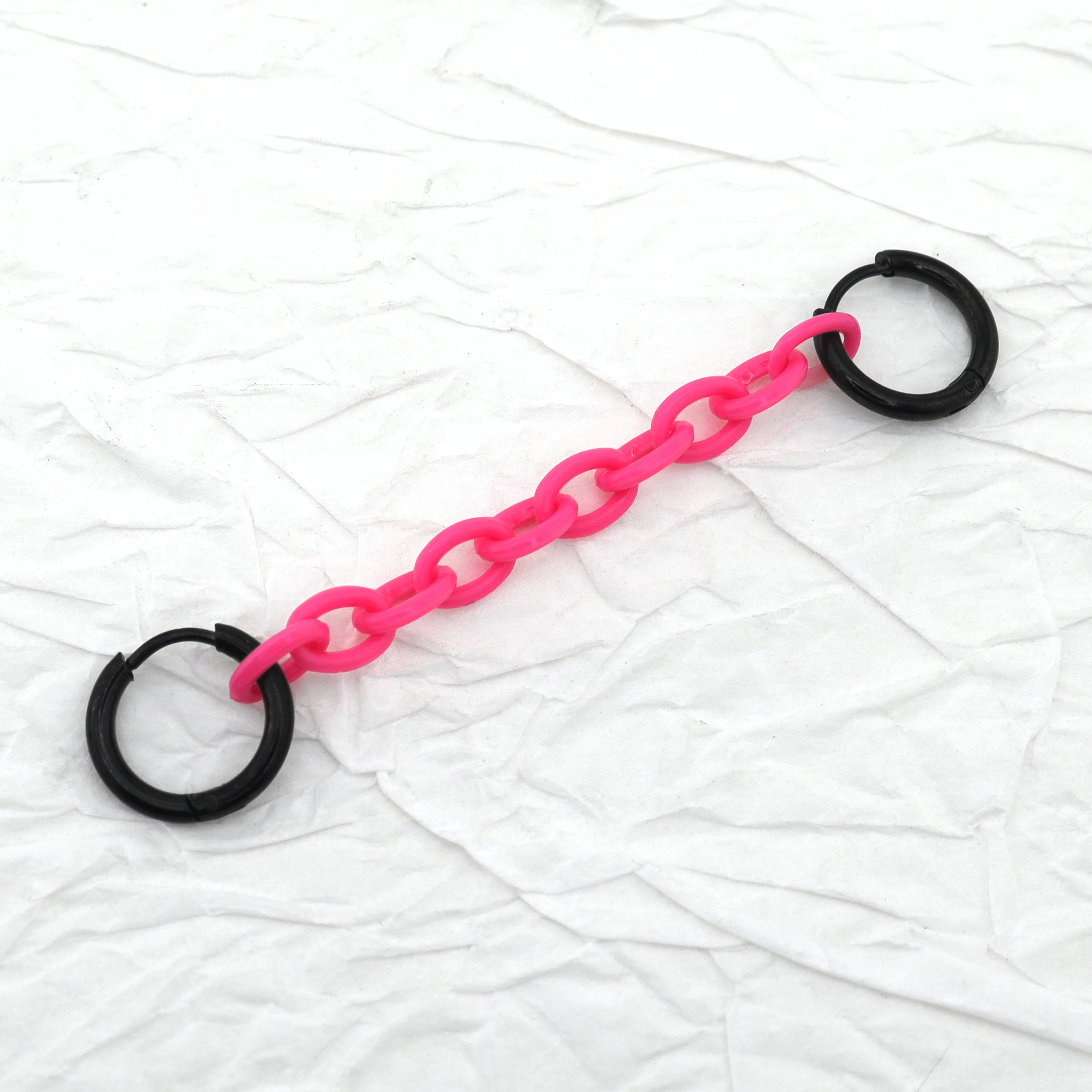 Dopamine Iridescent Acrylic Ear Chain - Dopamine Iridescent Acrylic Ear Chain - Pink by CRUXJEWELRY