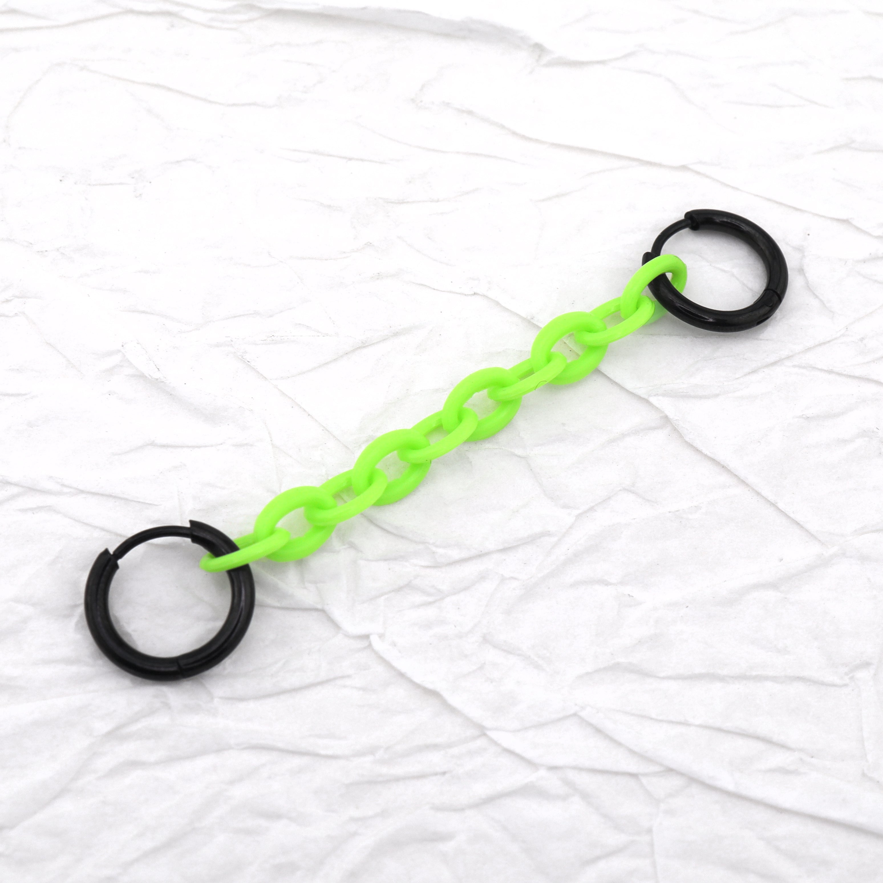 Dopamine Iridescent Acrylic Ear Chain - Dopamine Iridescent Acrylic Ear Chain - Green by CRUXJEWELRY