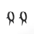 PAIR OF Black & White Spike stainless steel Ear Rings - PAIR OF Black & White Spike stainless steel Ear Rings - Pair of Black by CRUXJEWELRY
