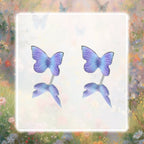 Butterfly Floral Whisper | Ethereal Dreamy Ear Studs & Cartilage Earrings - Butterfly Floral Whisper | Ethereal Dreamy Ear Studs & Cartilage Earrings - White Butterfly by CRUXJEWELRY