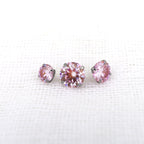 High Shine Pink Moissanite Internally Threaded Titanium Stud - High Shine Pink Moissanite Internally Threaded Titanium Stud - 3mm / 6mm by CRUXJEWELRY