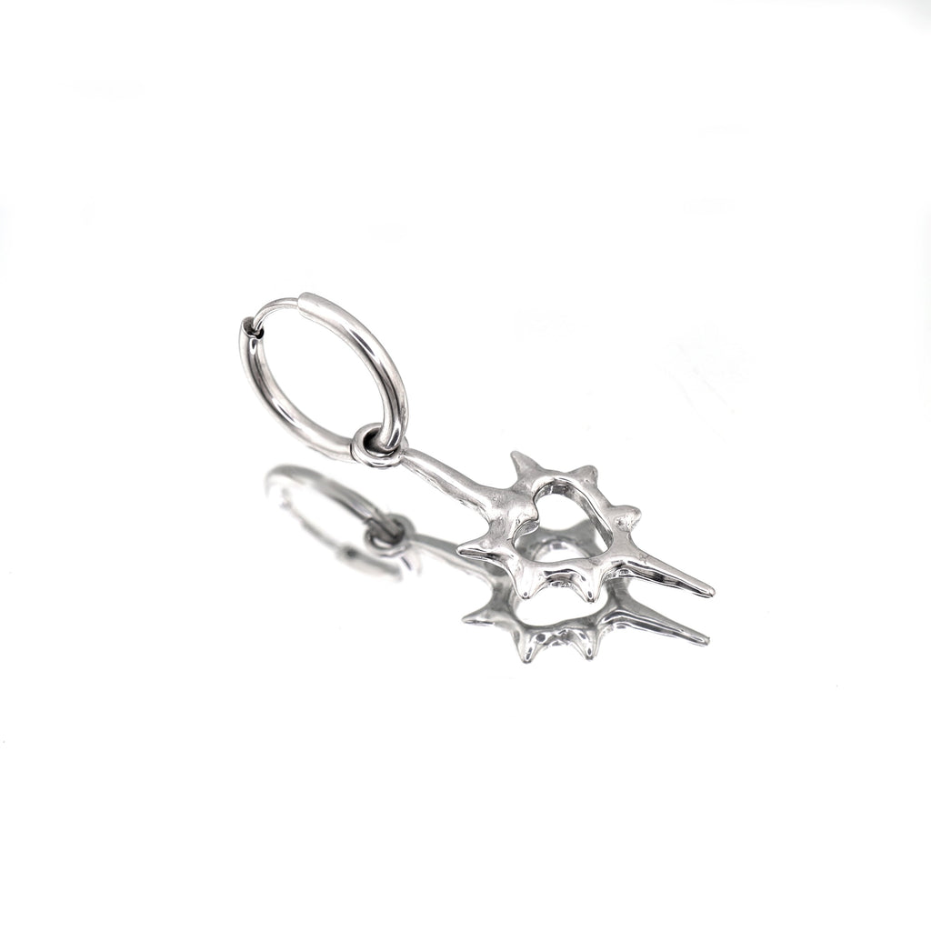 Thorn Heart stainless steel Pendant Earring - Thorn Heart stainless steel Pendant Earring - Single by CRUXJEWELRY
