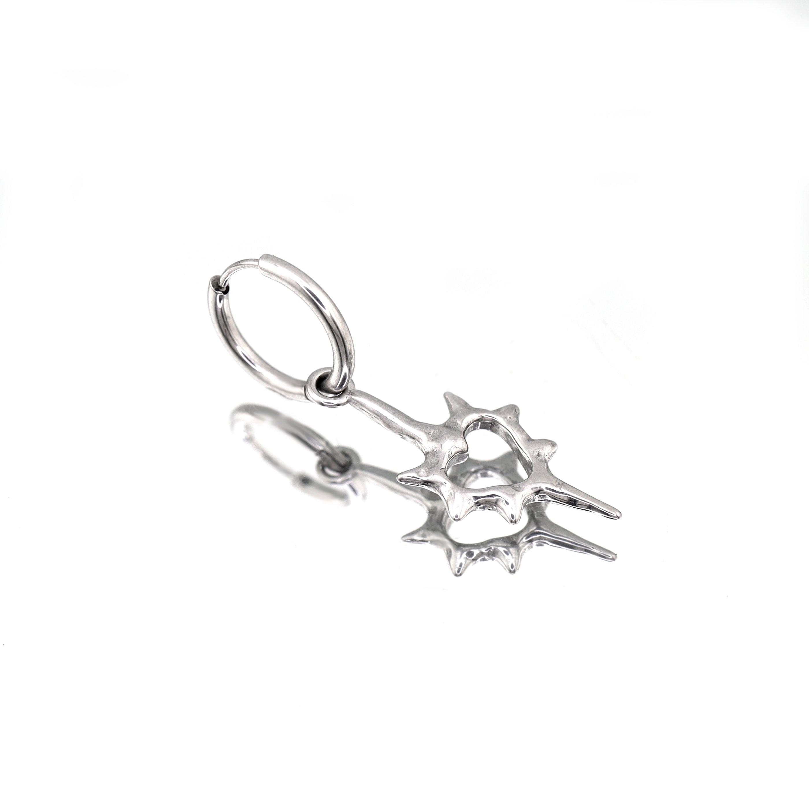 Thorn Heart stainless steel Pendant Earring - Thorn Heart stainless steel Pendant Earring - Single by CRUXJEWELRY