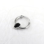 Black CZ Coffin Stainless Steel Clicker Ring - Black CZ Coffin Stainless Steel Clicker Ring - Default Title by CRUXJEWELRY