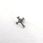 Bondage Cross Stainless Steel Ear Stud - Bondage Cross Stainless Steel Ear Stud - Single by CRUXJEWELRY