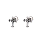 Bondage Cross Stainless Steel Ear Stud - Bondage Cross Stainless Steel Ear Stud - Set by CRUXJEWELRY