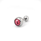 Demon Eye Ball Stainless Steel Ear Stud - Demon Eye Ball Stainless Steel Ear Stud - Red / Single / 6mm by CRUXJEWELRY