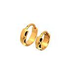 PAIR OF Wide Band Titanium Segment Hoop - PAIR OF Wide Band Titanium Segment Hoop - Gold / 8mm by CRUXJEWELRY