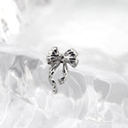 Bow Internally Threaded Stainless Steel Stud - Bow Internally Threaded Stainless Steel Stud - White / 6mm by CRUXJEWELRY