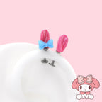 Paws & Purrs - Super Cute Melody Ear Internally Threaded Titanium Ear Stud - Paws & Purrs - Super Cute Melody Ear Internally Threaded Titanium Ear Stud - Bowknot / 6mm by CRUXJEWELRY