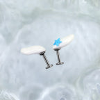 Paws & Purrs - Cute Cinnamoroll Titanium Ear Stud - Paws & Purrs - Cute Cinnamoroll Titanium Ear Stud - 6mm by CRUXJEWELRY