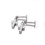 Cross Titanium Pendant Stud - Cross Titanium Pendant Stud - 6mm by CRUXJEWELRY
