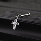 Cross Titanium Pendant Stud - Cross Titanium Pendant Stud - 6mm by CRUXJEWELRY