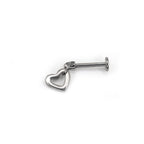 Titanium Heart Titanium Pendant Stud - Titanium Heart Titanium Pendant Stud - 6mm by CRUXJEWELRY