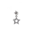 20G Thin Gauge Mini CZStar Dangle Earring Stud - 20G Thin Gauge Mini CZStar Dangle Earring Stud - Single by CRUXJEWELRY