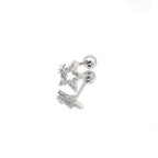 20G Thin Gauge Mini CZSta Earring Stud - 20G Thin Gauge Mini CZSta Earring Stud - Single by CRUXJEWELRY