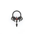 Dark Skeleton Hand Red CZ Pendant Septum Ring - Dark Skeleton Hand Red CZ Pendant Septum Ring - Default Title by CRUXJEWELRY