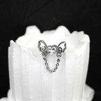 Heart CZ Bow Internally Threaded stainless steel Stud - Heart CZ Bow Internally Threaded stainless steel Stud - Default Title by CRUXJEWELRY