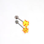 Spiked ball Silicone tongue stud - Spiked ball Silicone tongue stud - Orange / 10 mm by CRUXJEWELRY