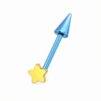 MLP Rainbow Dash Star & Lightning Titanium Helix Earring