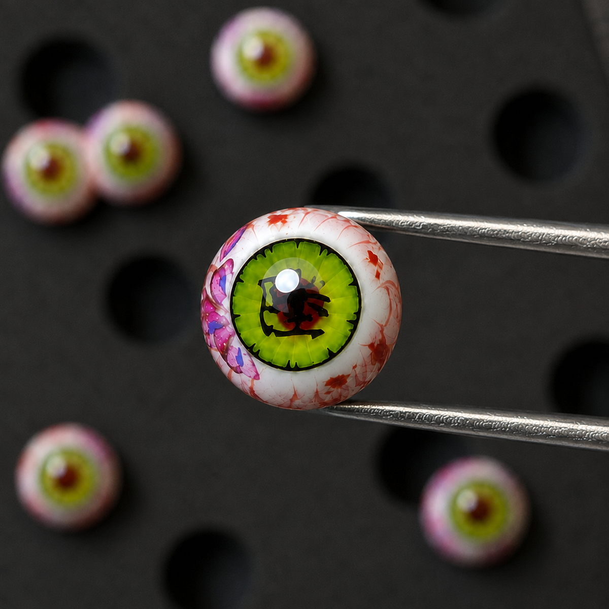 Cthulhu-Auge – Dämonentöter | Obere Sechs – Gyutaro / Daki | Ohr-/Zungenpiercings