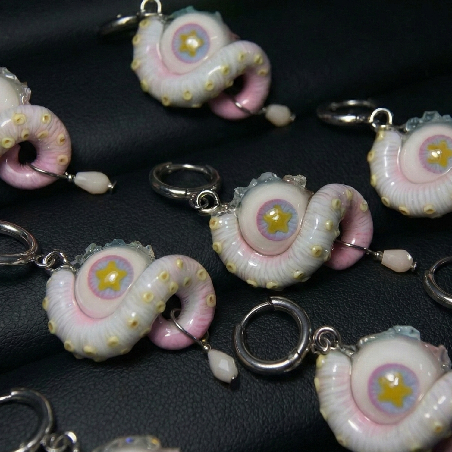 Cthulhu Eye - Pastel Macaron Octopus Tentacle Earrings