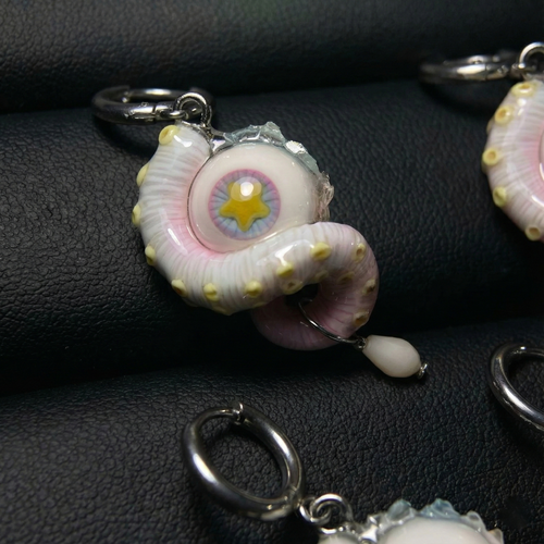 Cthulhu Eye - Pastel Macaron Octopus Tentacle Earrings gothic earrings - image 2