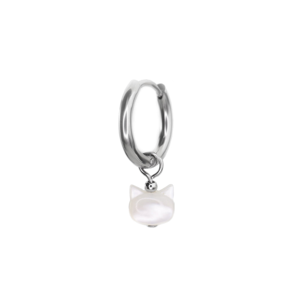 Paws & Purrs - PAIR OF Cute Cat Stainless Steel Earrings - Paws & Purrs - PAIR OF Cute Cat Stainless Steel Earrings - Pair of Black by CRUXJEWELRY