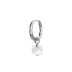 Paws & Purrs - PAIR OF Cute Cat Stainless Steel Earrings - Paws & Purrs - PAIR OF Cute Cat Stainless Steel Earrings - Pair of Black by CRUXJEWELRY