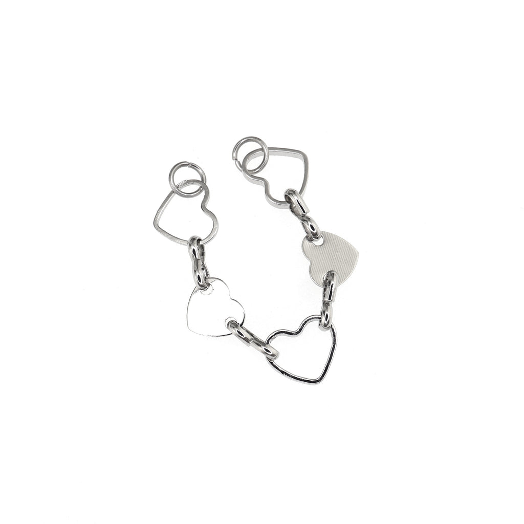 Openwork Heart Ear Chain - Openwork Heart Ear Chain - Heart Chain by CRUXJEWELRY