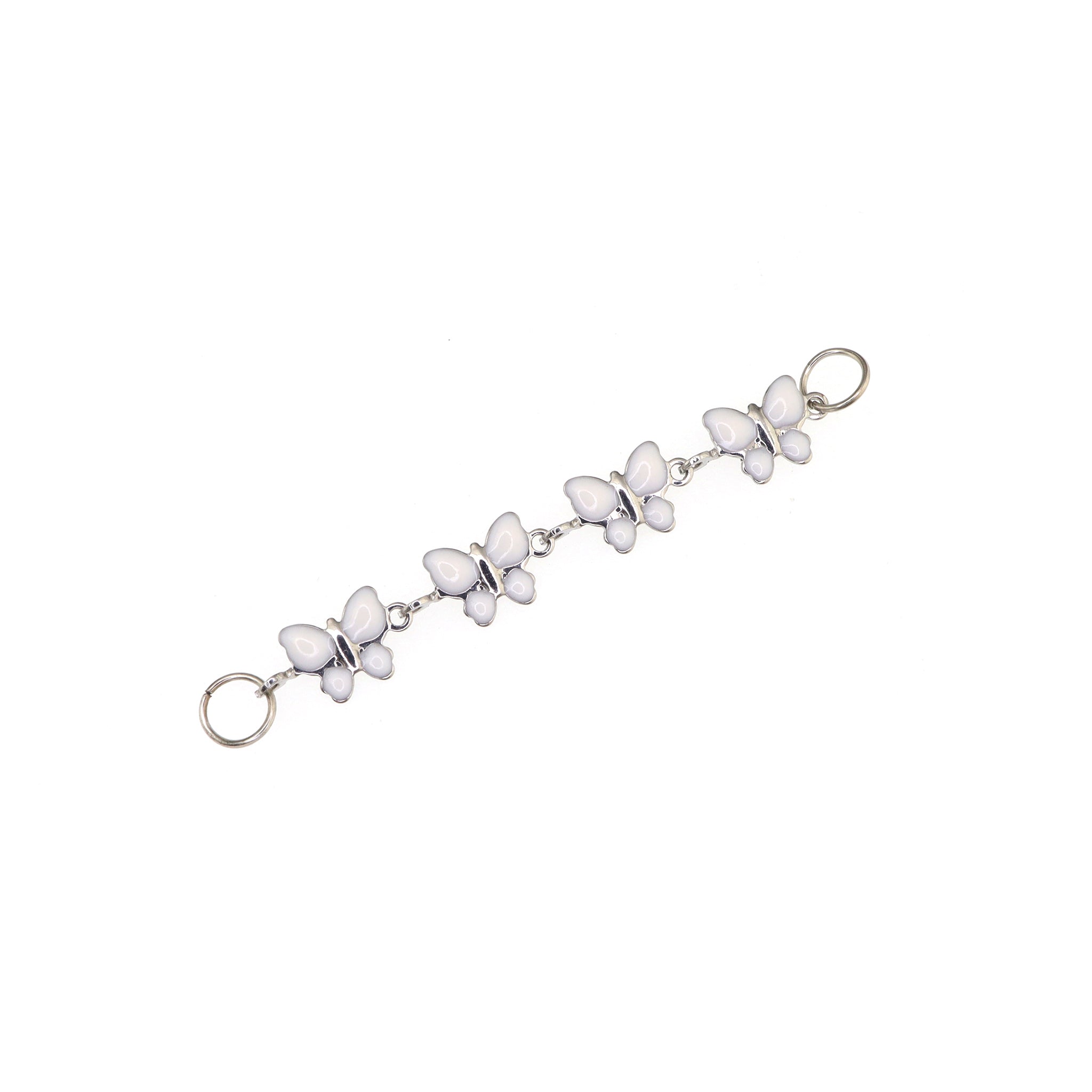 White CZ Butterfly Ear Chain - White CZ Butterfly Ear Chain - Butterfly Chain by CRUXJEWELRY