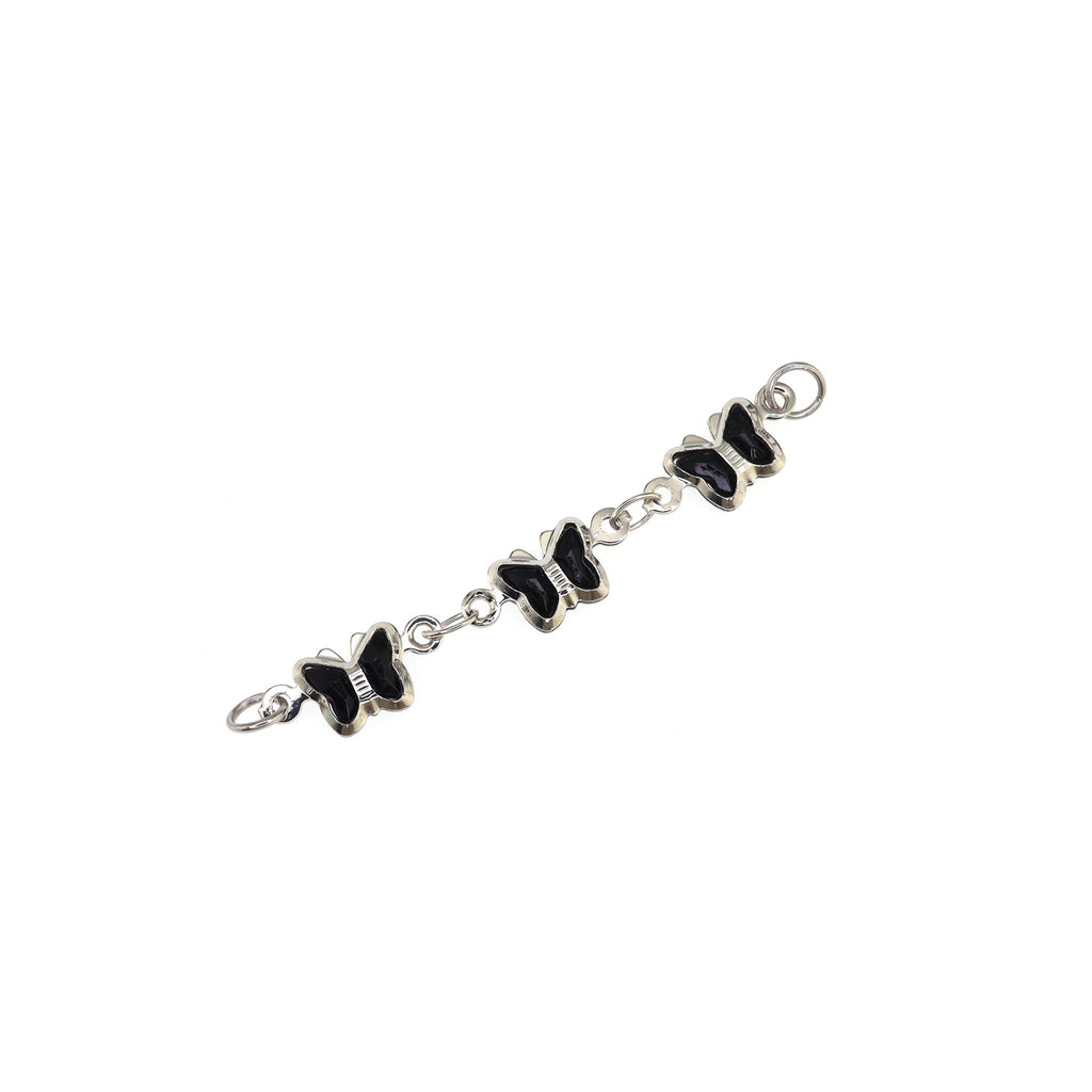 Black Oil Slick Gothic Butterfly Earring Set - Black Oil Slick Gothic Butterfly Earring Set - Butterfly Chain by CRUXJEWELRY