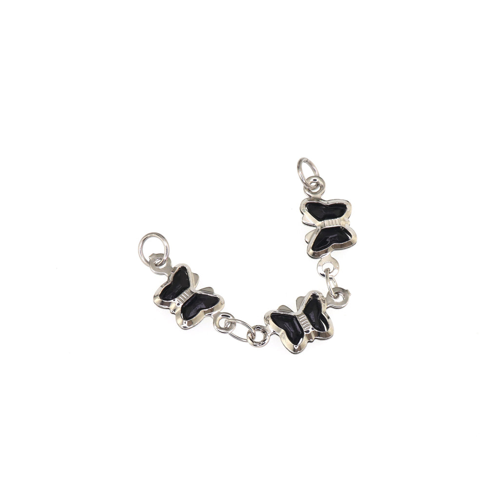 Black Oil Slick Gothic Butterfly Earring Set - Black Oil Slick Gothic Butterfly Earring Set - Butterfly Chain by CRUXJEWELRY