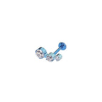 Gradient Triple CZ Circle Titanium Ear Studs - Gradient Triple CZ Circle Titanium Ear Studs - Blue / 6mm by CRUXJEWELRY