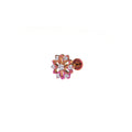 Openwork Snowflake Internally Threaded Titanium Ear Studs - Purple-Pink Gradient