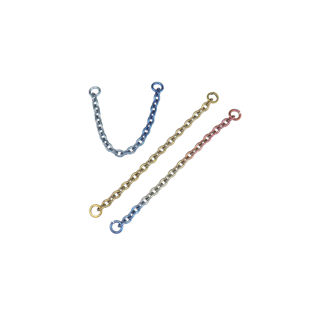 Y2K Double Lip & Nose Chain - Y2K Double Lip & Nose Chain - Gold by CRUXJEWELRY