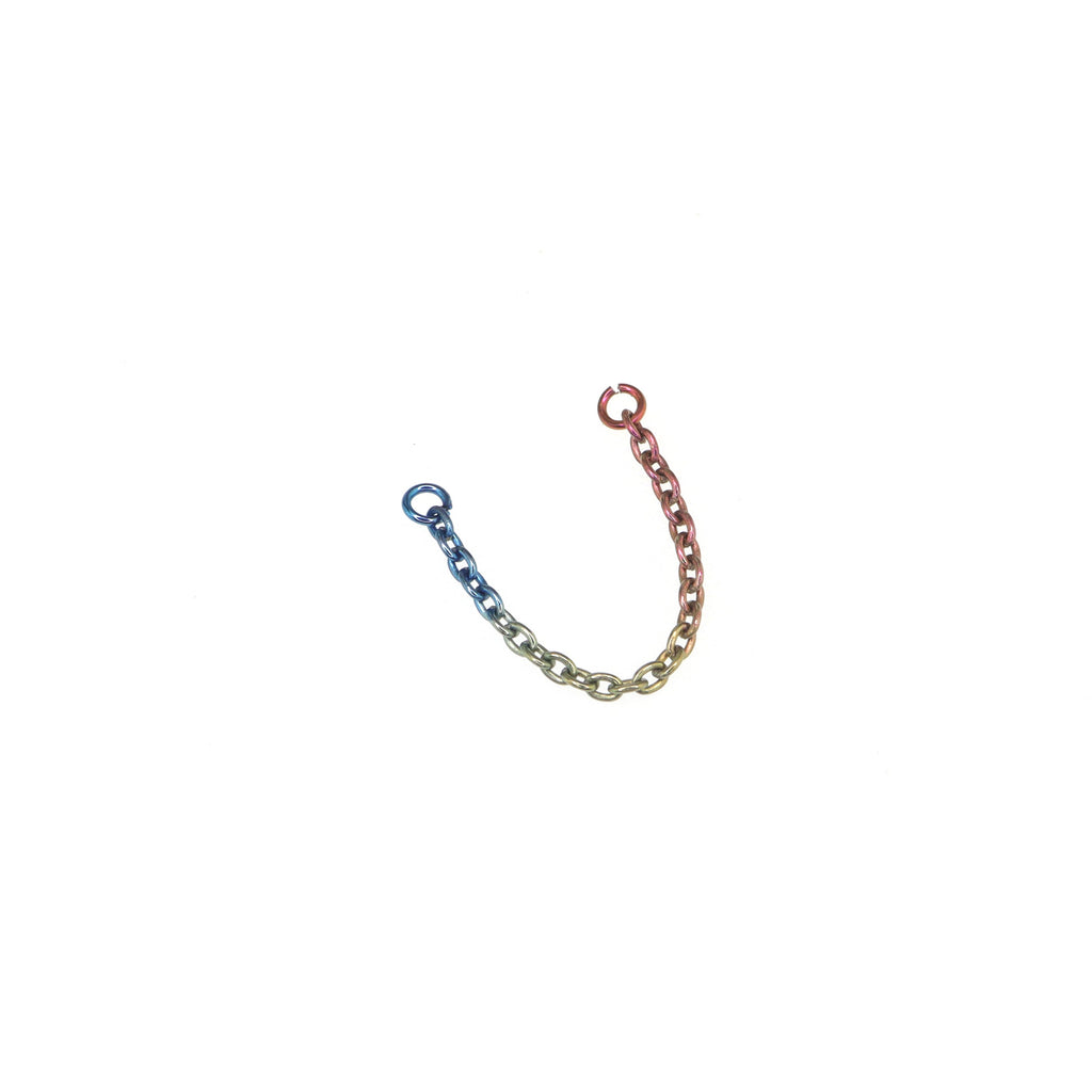 Y2K Double Lip & Nose Chain - Y2K Double Lip & Nose Chain - Rainbow by CRUXJEWELRY