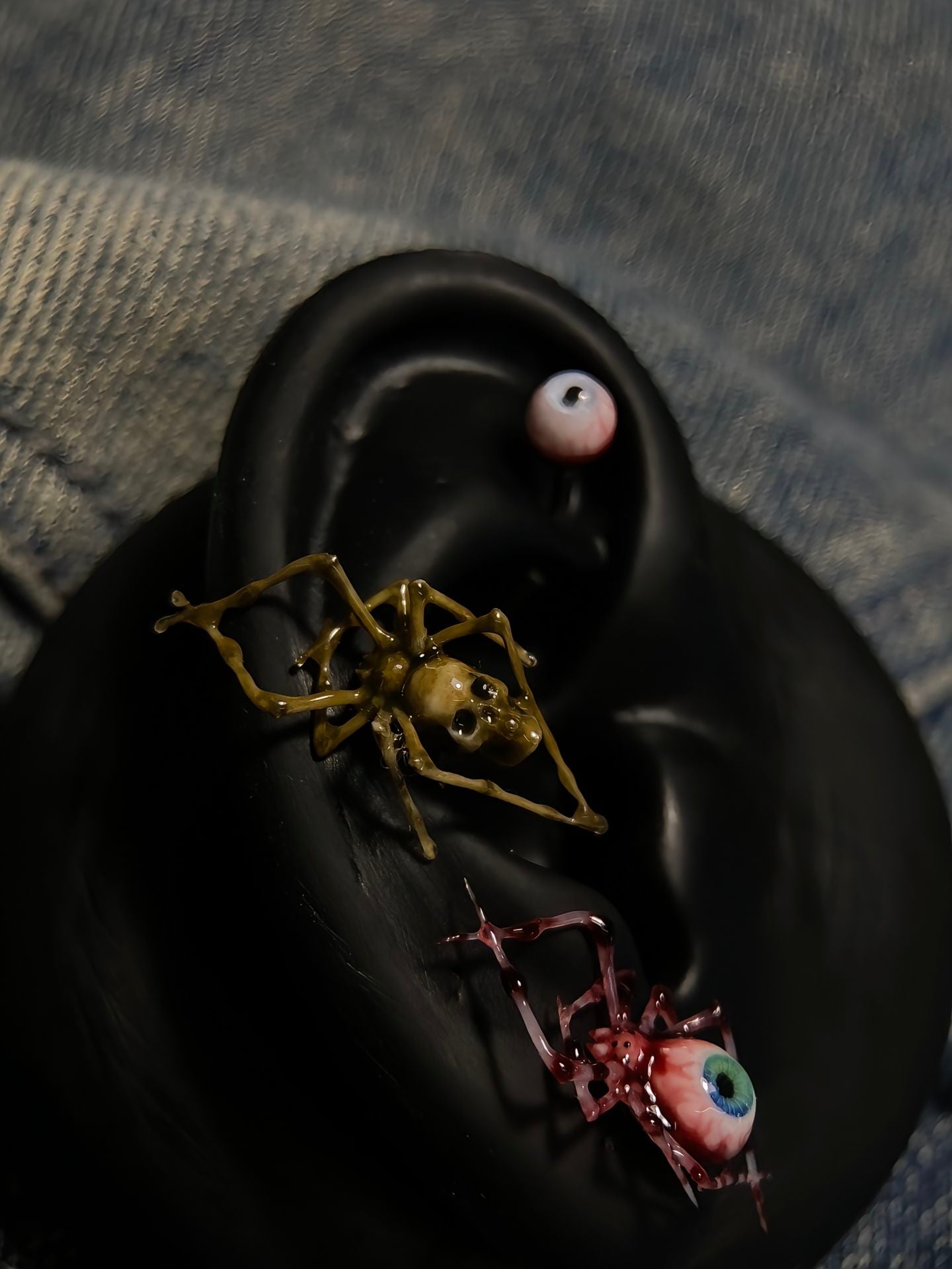 Cthulhu-Auge – Herz &amp; Kreuz | Ohr-/Lippen-/Zungenstecker 