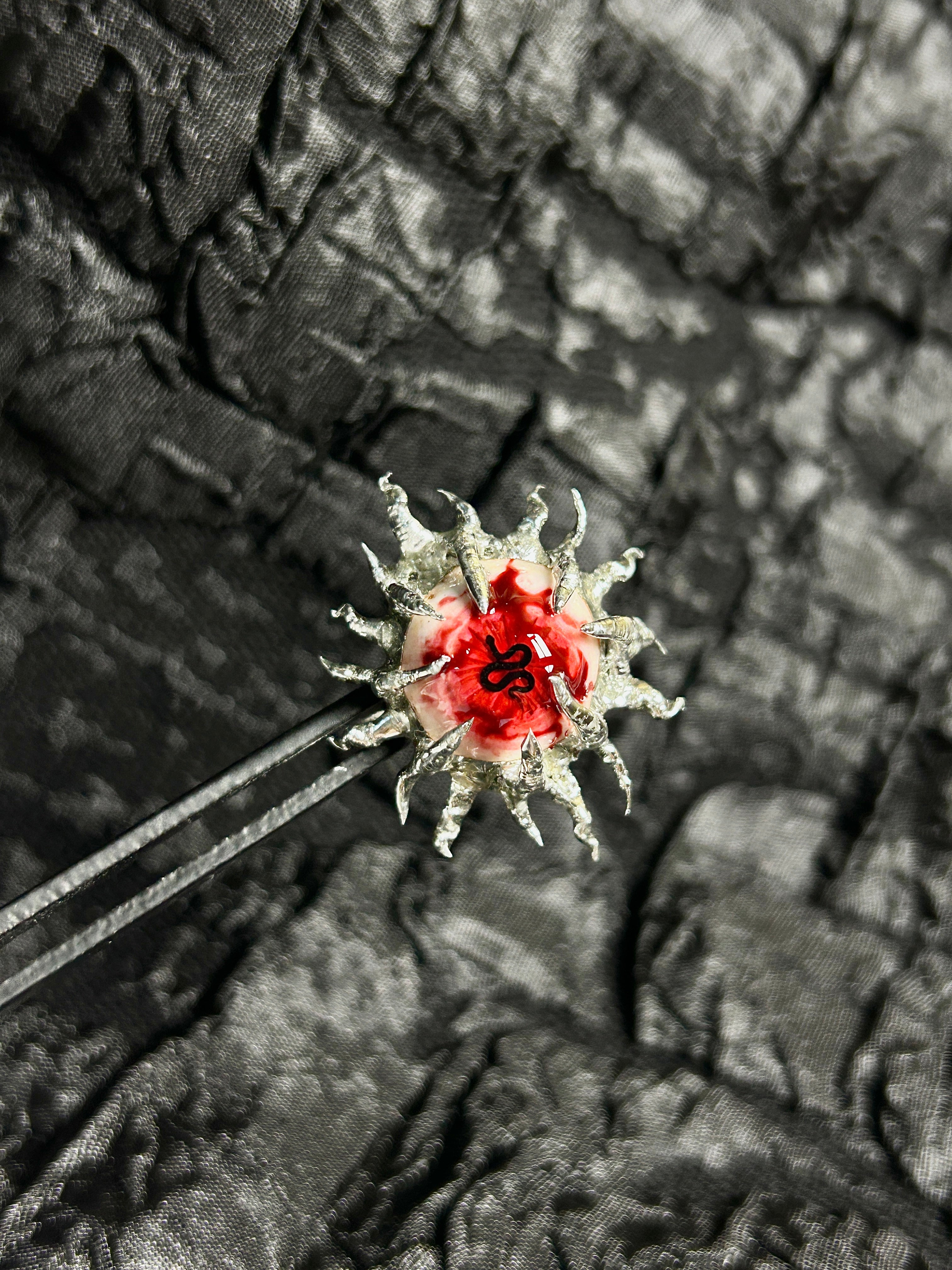 Cthulhu Eye - Irregular Edge Bloody Ring - Cthulhu Eye - Irregular Edge Bloody Ring - Default Title by CRUXJEWELRY