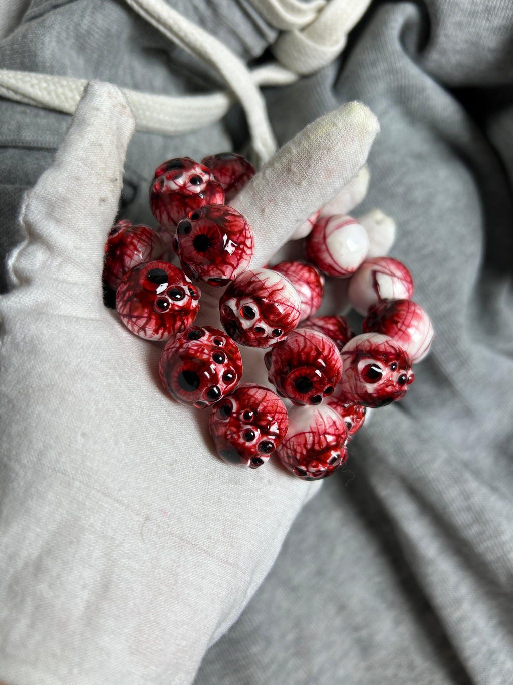 Cthulhu Eye - Scarlet Dual-Pupil Cuff Bracelet (1PCS) - Cthulhu Eye - Scarlet Dual-Pupil Cuff Bracelet (1PCS) - Default Title by CRUXJEWELRY