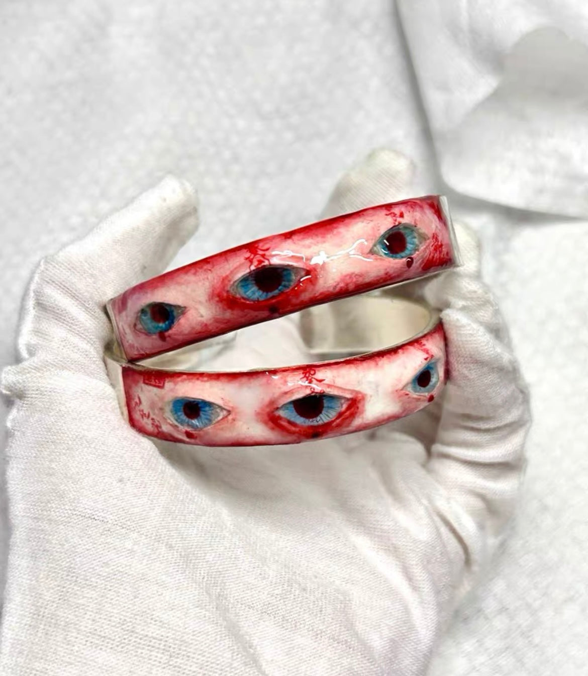 Cthulhu Eye - Crimson Fixated Bracelet (1PCS) - Cthulhu Eye - Crimson Fixated Bracelet (1PCS) - Default Title by CRUXJEWELRY