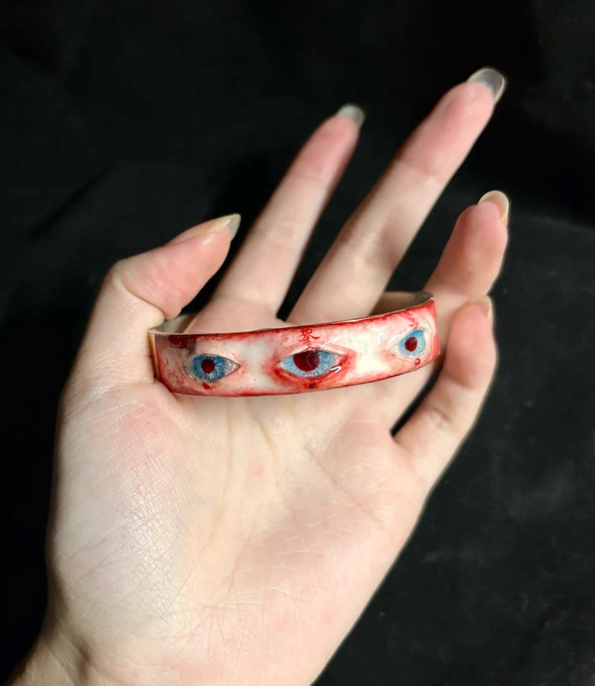 Cthulhu Eye - Crimson Fixated Bracelet (1PCS) - Cthulhu Eye - Crimson Fixated Bracelet (1PCS) - Default Title by CRUXJEWELRY