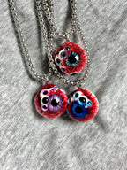 Cthulhu Eye - Bloody Double-Pupil Necklace - Cthulhu Eye - Bloody Double-Pupil Necklace - Gaze by CRUXJEWELRY