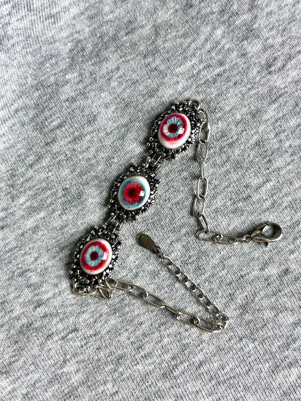 Cthulhu Eye - Gaze of the Underworld Bracelet - Cthulhu Eye - Gaze of the Underworld Bracelet - Obsidian Will by CRUXJEWELRY